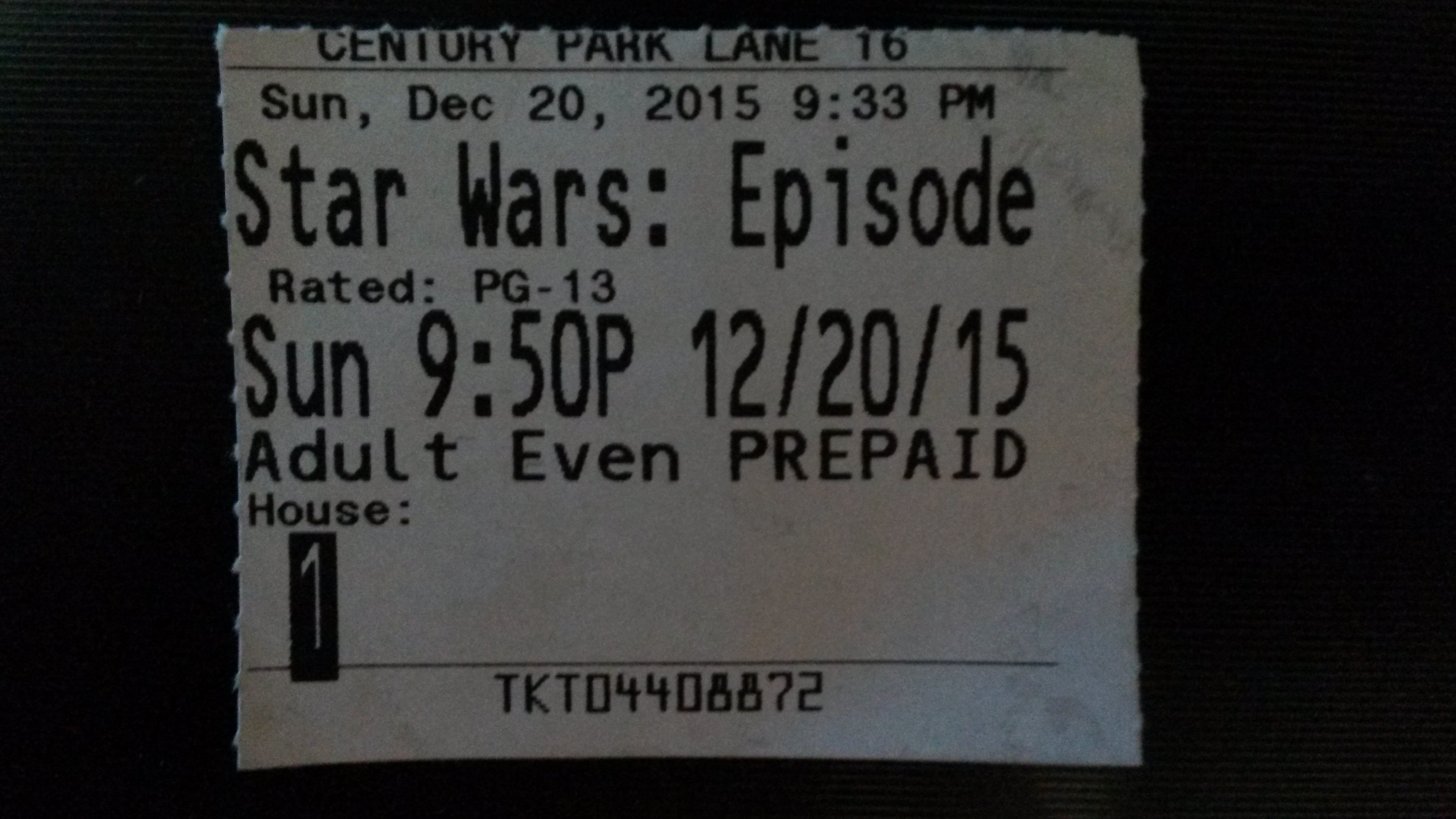 Saw Star Wars VII: The Force Awakens last Sunday night. I have mixed feeling about the movie.