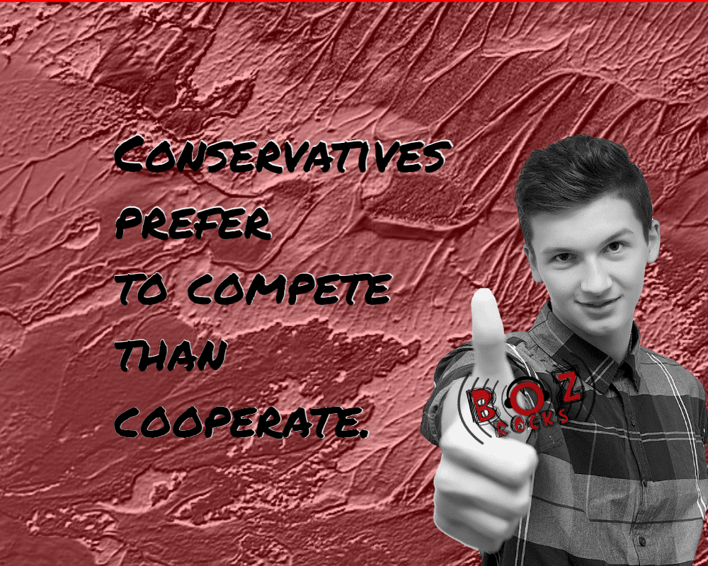 Conservatives prefer to compete than communicate